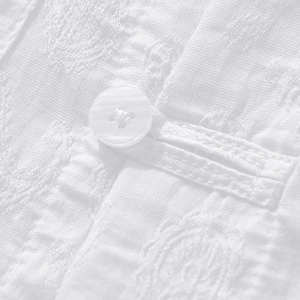 Buddha Stones Summer Short Sleeve Buttons Men's Shirt With Two Pockets - image 14