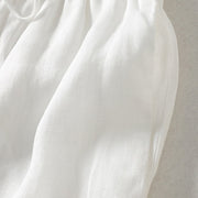 Buddha Stones Casual Drawstring Cotton Linen Ankle-Length Women's Wide Leg Pants With Pockets - image 7