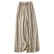 Buddha Stones Casual Drawstring Cotton Linen Ankle-Length Women's Wide Leg Pants With Pockets - image 13