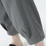 Buddha Stones 2Pcs Solid Frog-Button Three Quarter Sleeve Shirt Pants Men's Set - image 11