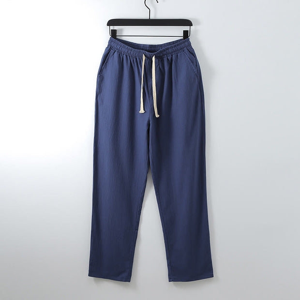 Buddha Stones 2Pcs Summer V-Neck Cotton Shirt Pants With Pockets Men's Meditation Cloth Set - image 20