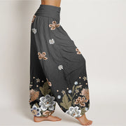 Buddha Stones Casual Blooming Flowers Pattern Women's Elastic Waist Harem Pants - image 10