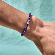 Buddha Stones Amethyst Hematite Spiritual Awareness Bracelet - image 4