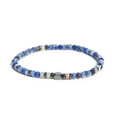 Buddha Stone Sodalite Hematite Blue Aventurine Intuition Bracelet - Sodalite(Wrist Circumference 15-17cm) - image 1