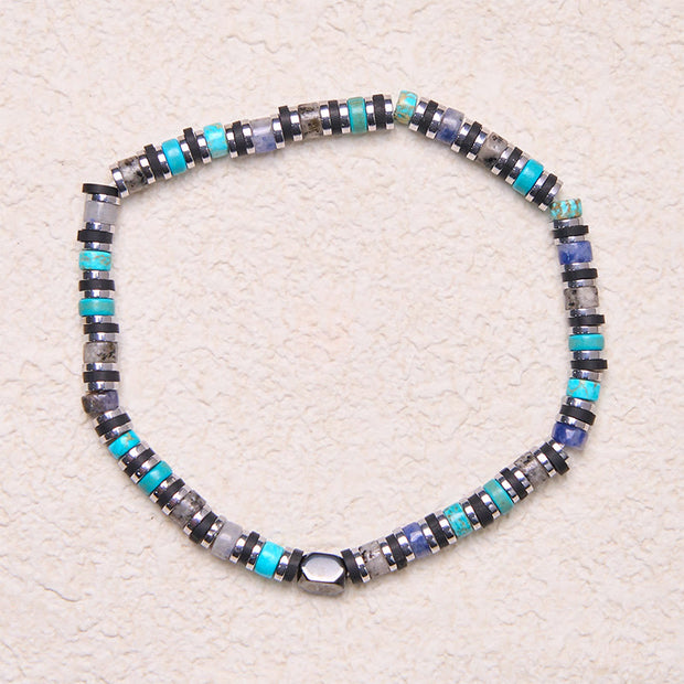Buddha Stones Various Stones Hematite Turquoise Emperor Stone Powerful Support Bracelet - image 2