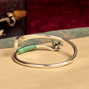 FREE Today: Luck and Healing Copper Alloy Green Bead Charm Cuff Bracelet Bangle - image 2