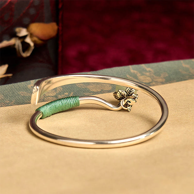 FREE Today: Luck and Healing Copper Alloy Green Bead Charm Cuff Bracelet Bangle - image 2