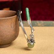 FREE Today: Luck and Healing Copper Alloy Green Bead Charm Cuff Bracelet Bangle - image 5