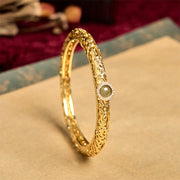 FREE Today: Luck Healing Cloud Pattern Jade Copper Bracelet Bangle 2.36 IN (60 MM) - 60mm - image 0