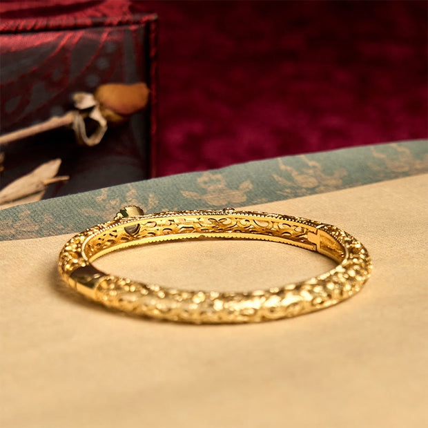 FREE Today: Luck Healing Cloud Pattern Jade Copper Bracelet Bangle 2.36 IN (60 MM) - image 3