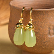 FREE Today: Strength Courage Green Chalcedony Water Drop Copper Posts Earrings - Green Chalcedony(Copper Posts) - image 0