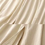 Buddha Stones Casual Side Slits Design Cotton Women's Wide Leg 7-8 Length Pants With Pockets - image 9