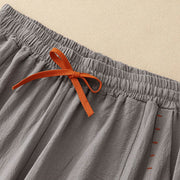 Buddha Stones Casual Side Slits Design Cotton Women's Wide Leg 7-8 Length Pants With Pockets - image 12