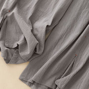 Buddha Stones Casual Side Slits Design Cotton Women's Wide Leg 7-8 Length Pants With Pockets - image 13
