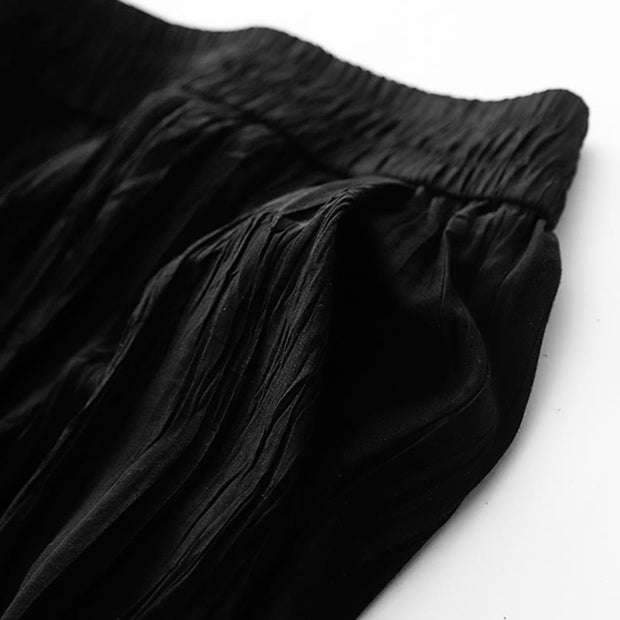 Buddha Stones Commute Plain 7-8 Length Women's Wide Leg Cotton Pants With Pockets - image 13