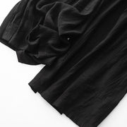 Buddha Stones Commute Plain 7-8 Length Women's Wide Leg Cotton Pants With Pockets - image 14
