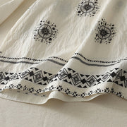 Buddha Stones Bohemian Printing Celestial Pattern Women's Wide Leg Cotton Pants With Pockets - image 13