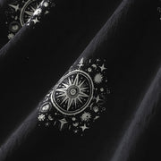 Buddha Stones Bohemian Printing Celestial Pattern Women's Wide Leg Cotton Pants With Pockets - image 3