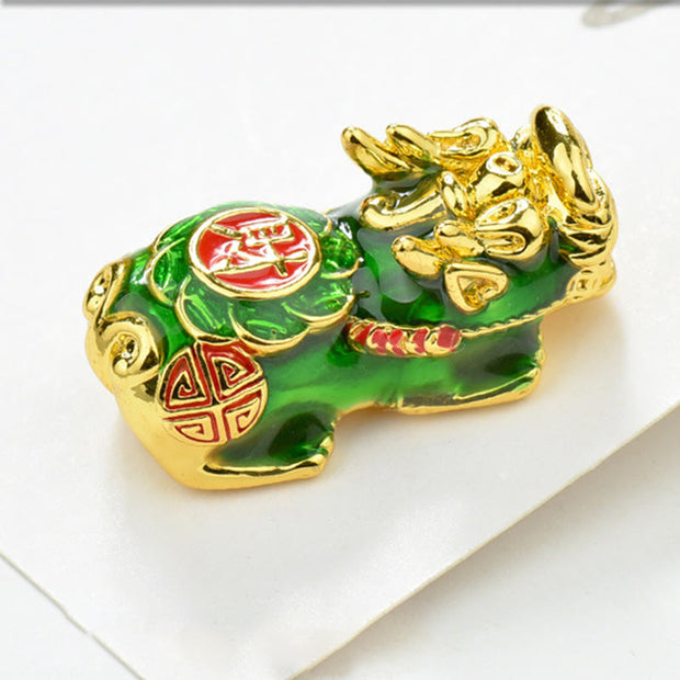 Buddha Stones Fengshui Copper Pixiu Rainbow Obsidian Beads Wealth Bracelet - image 17