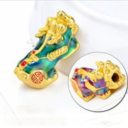 Buddha Stones Fengshui Copper Pixiu Rainbow Obsidian Beads Wealth Bracelet - image 13