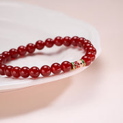 Buddha Stones Natural Red Agate Lucky Koi Fish Confidence Bracelet - image 2