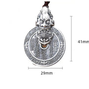 Buddha Stones Mountain Ghosts Spend Money Bagua Design Copper Pixiu Harmony Necklace Pendant - image 11