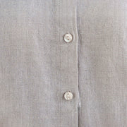 Buddha Stones Spring Solid Color Buttons Design Ruffled Crew Neck Women's Cotton Linen Shirt - image 14