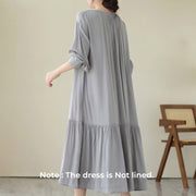 Buddha Stones Casual Plain Two-sided Style Dress Chiffon Midi Dress With Pockets - image 21
