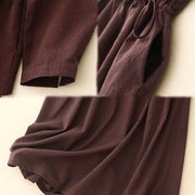 Buddha Stones Casual Plain Frog-button Cotton Midi Dress With Pockets - image 8