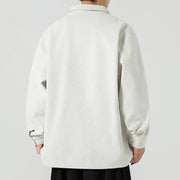 Buddha Stones Long Sleeve Frog-button Design Men's Polyester Jacket Shirt With Pockets - image 24
