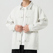 Buddha Stones Long Sleeve Frog-button Design Men's Polyester Jacket Shirt With Pockets - image 23