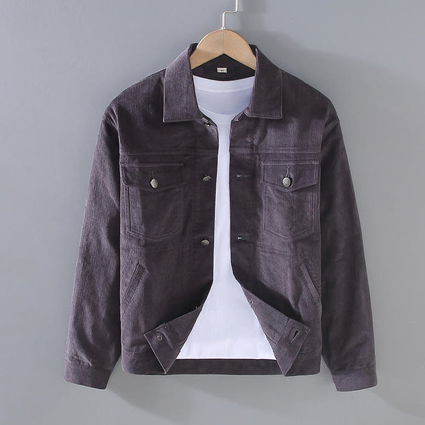 Buddha Stones Plain Long Sleeve Button Design Men's Cotton Jacket Shirt With Pockets - DimGray - US/UK/AU42，EU52 (3XL) - image 9