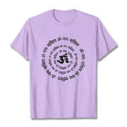 Buddha Stones OM Symbol Sanskrit Mantras Design Cotton Tee T-shirt - Plum - 2XL - image 14