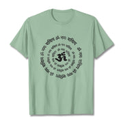 Buddha Stones OM Symbol Sanskrit Mantras Design Cotton Tee T-shirt - PaleGreen - 2XL - image 18