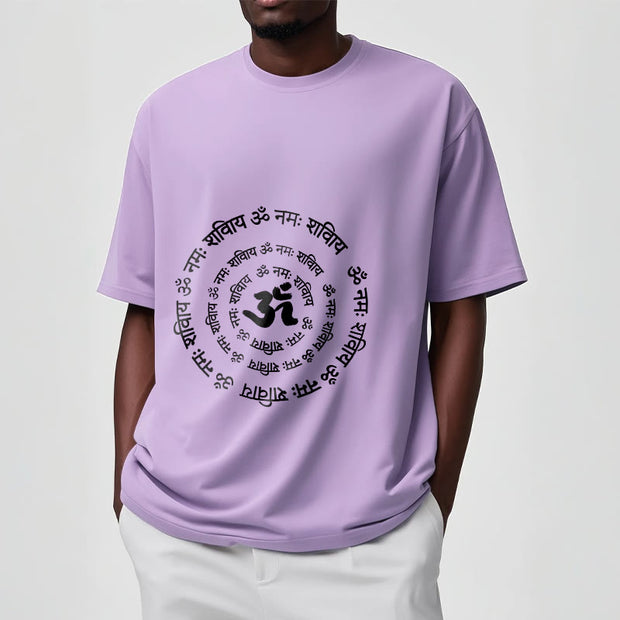Buddha Stones OM Symbol Sanskrit Mantras Design Cotton Tee T-shirt - image 15