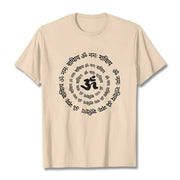 Buddha Stones OM Symbol Sanskrit Mantras Design Cotton Tee T-shirt - Bisque - 2XL - image 12