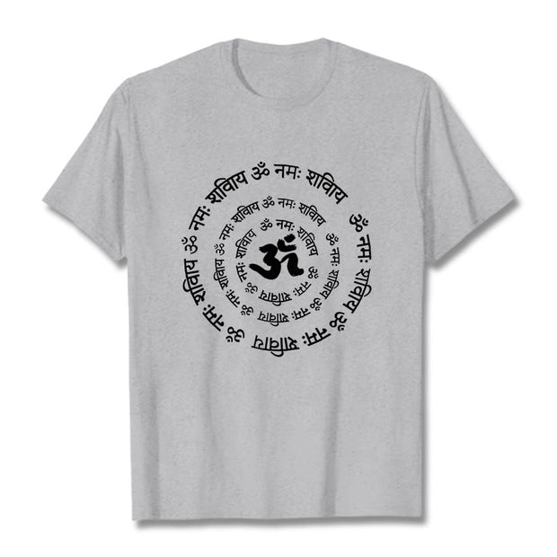 Buddha Stones OM Symbol Sanskrit Mantras Design Cotton Tee T-shirt - LightGrey - 2XL - image 20