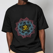 Buddha Stones Lotus-shaped Mandala OM Symbol Design Tee T-shirt - image 2