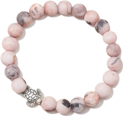 Buddha Stones Turtle Design Zebra Jasper Protection Bracelet - Zebra Jasper(Wrist Circumference: 18.5cm) - image 1