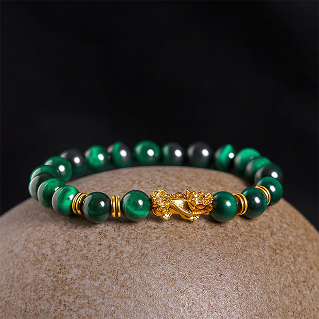 Buddha Stones Various Color Tiger Eye Beads Spacer Beads Pixiu Wealth Courage Bracelet - image 3