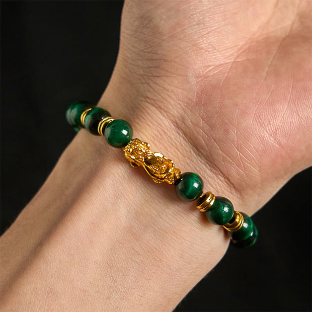 Buddha Stones Various Color Tiger Eye Beads Spacer Beads Pixiu Wealth Courage Bracelet - image 4