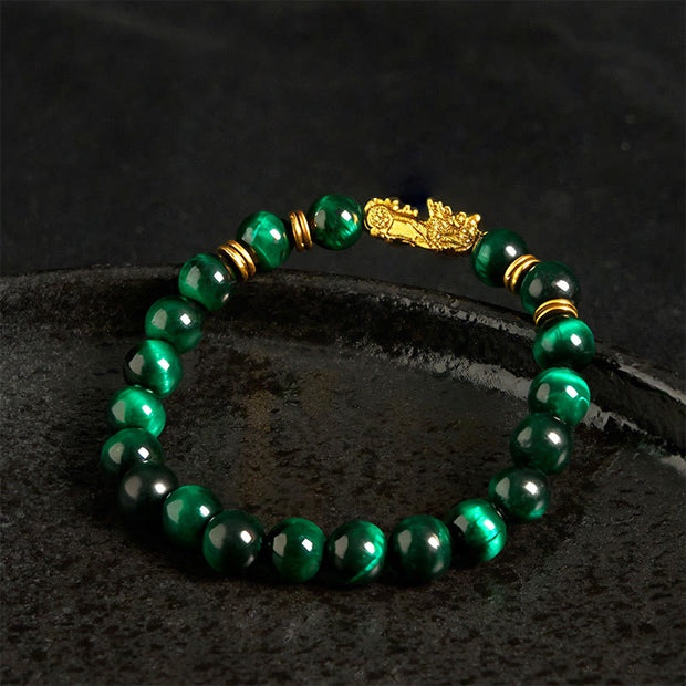 Buddha Stones Various Color Tiger Eye Beads Spacer Beads Pixiu Wealth Courage Bracelet - image 2