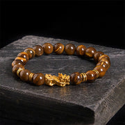 Buddha Stones Various Color Tiger Eye Beads Spacer Beads Pixiu Wealth Courage Bracelet - Yellow Tiger Eye(Wrist Circumference: 17-19cm) - image 16