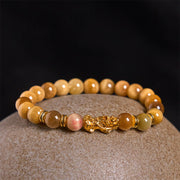 Buddha Stones Various Color Tiger Eye Beads Spacer Beads Pixiu Wealth Courage Bracelet - image 9