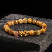 Buddha Stones Various Color Tiger Eye Beads Spacer Beads Pixiu Wealth Courage Bracelet - Golden Tiger Eye(Wrist Circumference: 17-19cm) - image 7