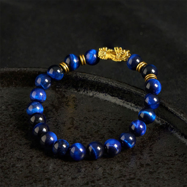 Buddha Stones Various Color Tiger Eye Beads Spacer Beads Pixiu Wealth Courage Bracelet - image 12