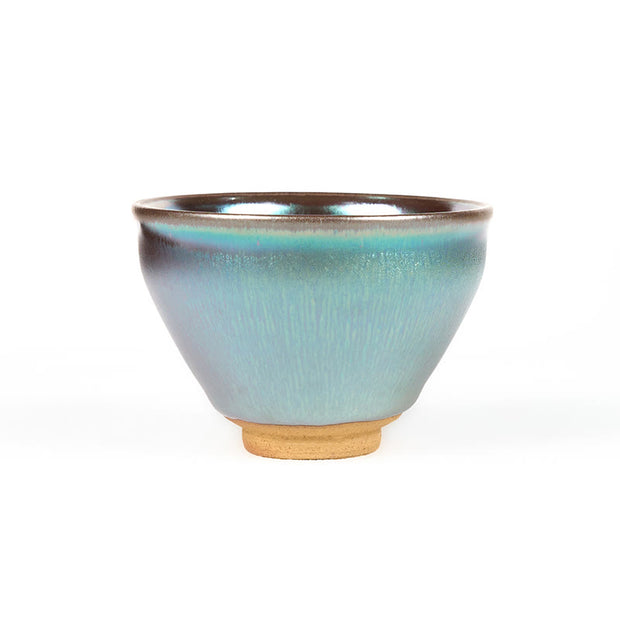 Buddha Stones Handmade Chinese Jianzhan Lotus Flower Blue Purple Ceramic Teacup Kung Fu Tea Cup 150ml - image 9