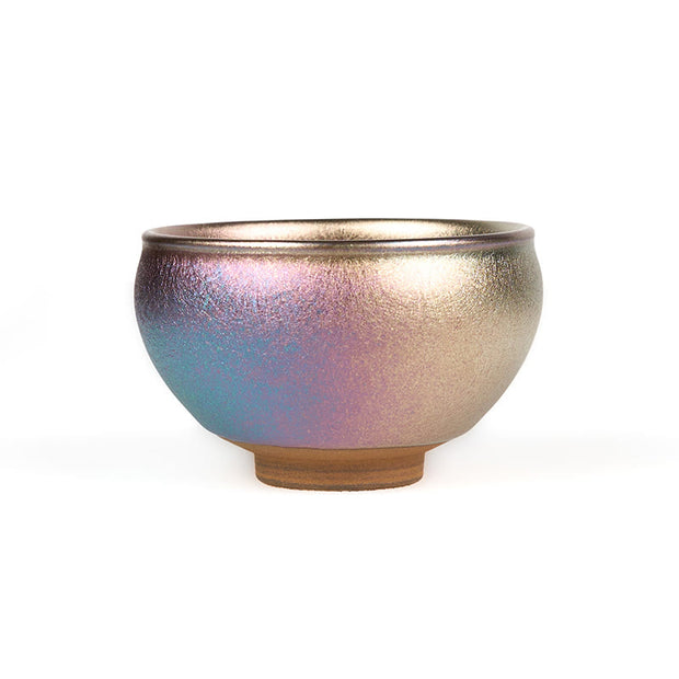 Buddha Stones Handmade Chinese Jianzhan Golden Lotus Flower Ceramic Teacup Kung Fu Tea Cup 150ml - image 9