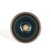 Buddha Stones Handmade Chinese Jianzhan Lotus Blue Ceramic Teacup Kung Fu Tea Cup 150ml - image 7