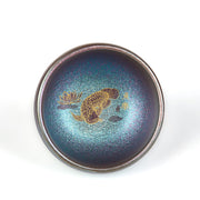 Buddha Stones Handmade Chinese Jianzhan Koi Fish Lotus Leaf Ceramic Teacup Kung Fu Tea Cup 150ml - image 16